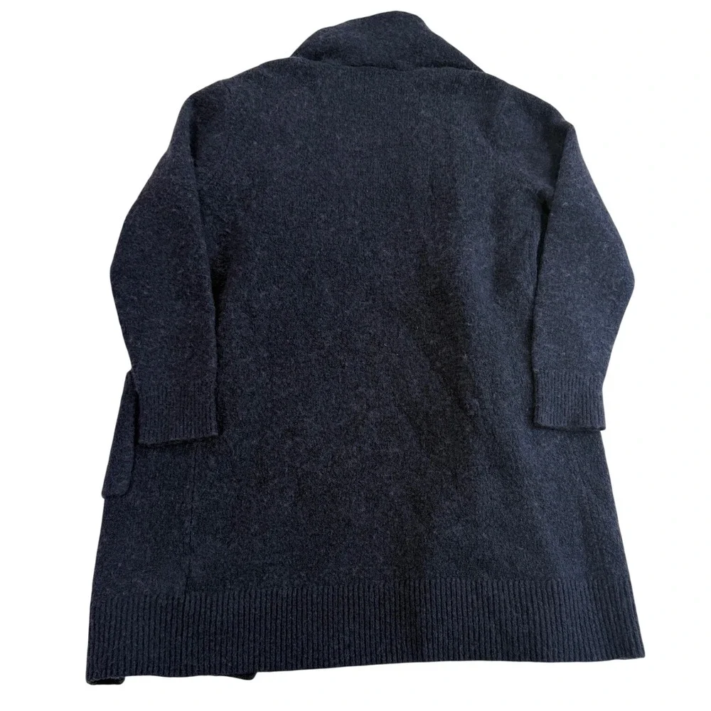 Michael Kors Cardigan Navy Blue Womens Size Medium Open Front Wool Blend Pockets